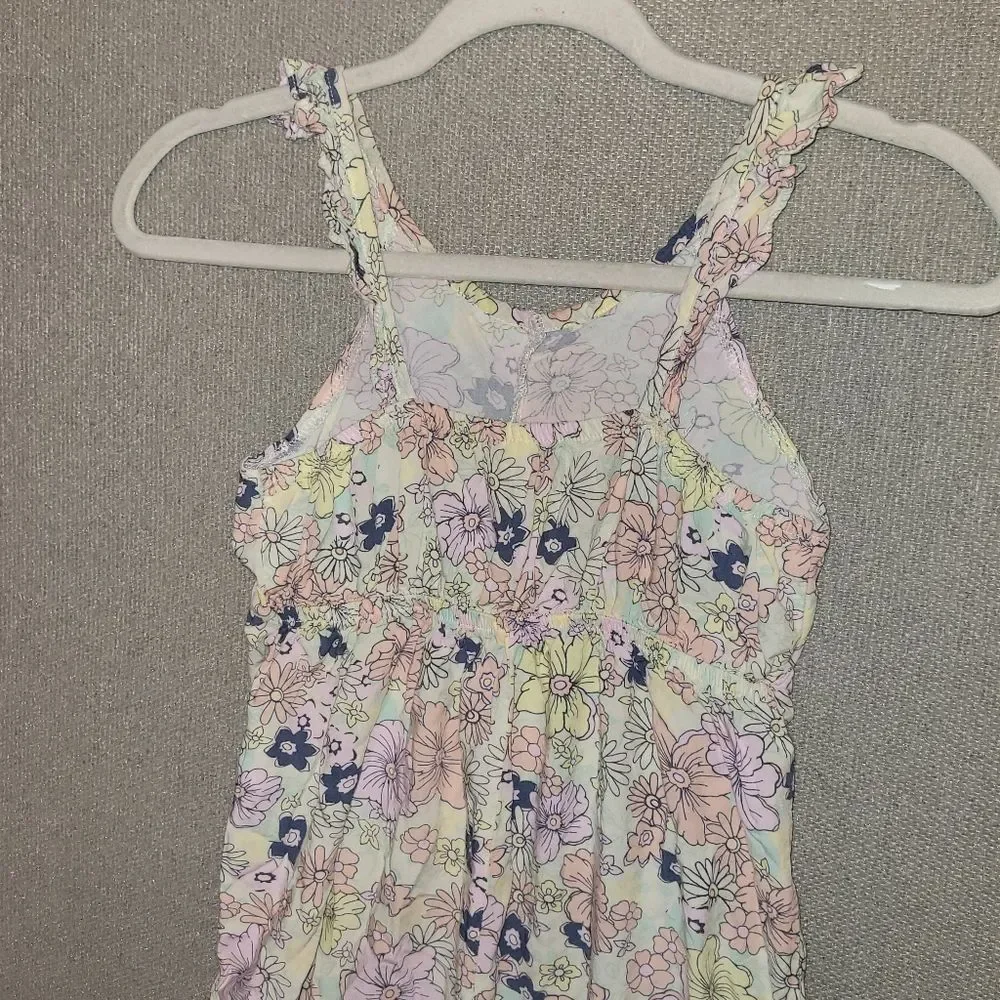 Carter's Size Medium 8 Kid Floral Print Ruffle Jumpsuit